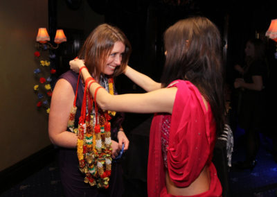 Guest receiving Indian garland